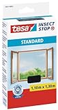 tesa Insect Stop STANDARD Fliegengitter für Fenster - Insektenschutz zuschneidbar -...