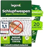 Legona® - Schlupfwespen gegen Kleidermotten / 4x Trigram-Karte à 5 Lieferungen/Biologische & Nachhaltige Bekämpfung von...